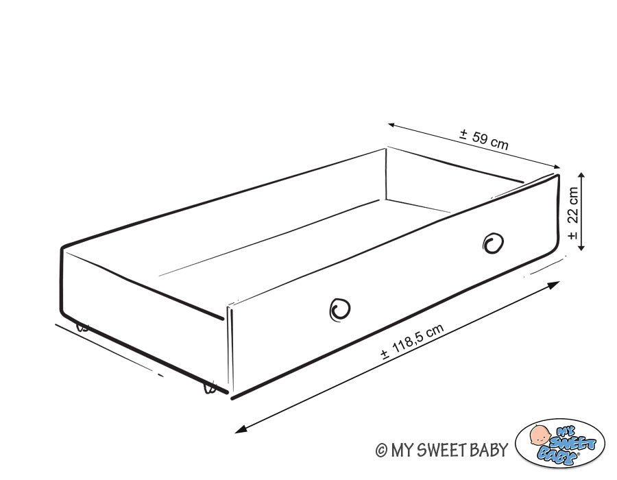 Babaágy MySweetBaby - kék - 120x60