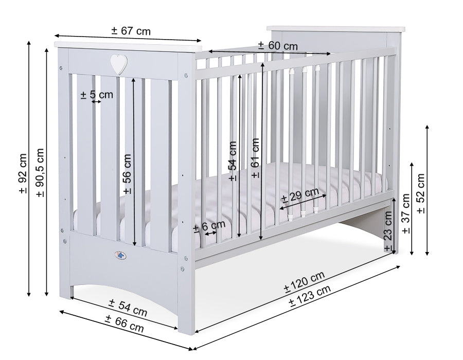 Babaágy MySweetBaby - fehér- 120x60